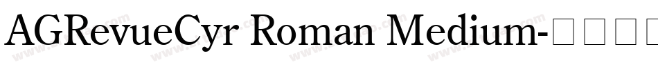 AGRevueCyr Roman Medium字体转换